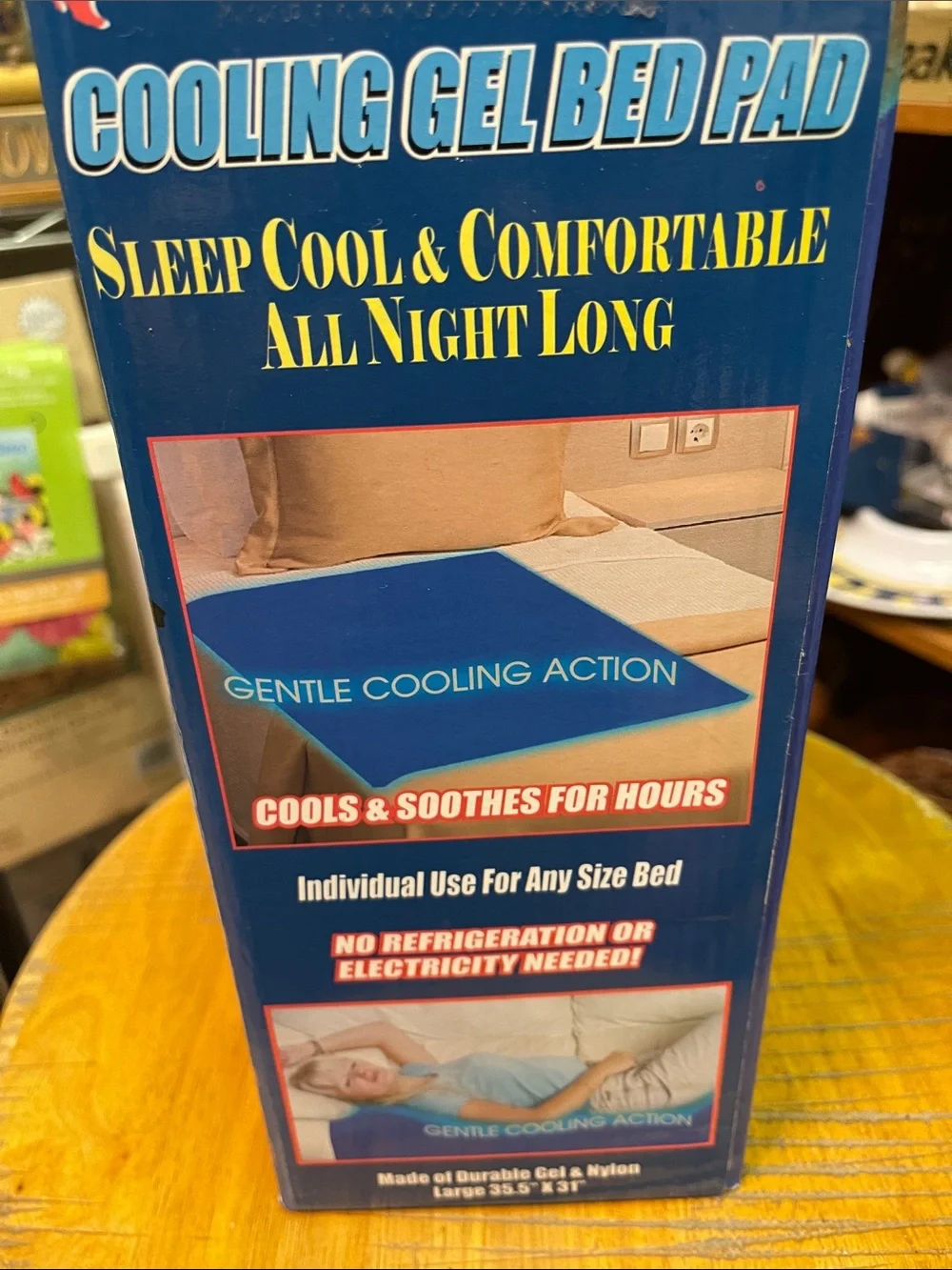 NIB Cooling Gel Bed Pad - Blue